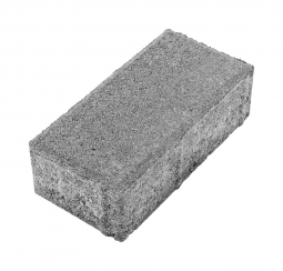 Тротуарная плитка Берит Прямоугольник Серая 200х100х60 без фаски на сером цементе