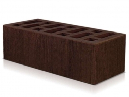 Кирпич лицевой керамический Коричневый «Бархат» пустотелый утолщенный