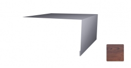 Планка откосная простая Первая Кровельная 50х100 (декоративно-полимерное покрытие) 3м дуб темный матовый