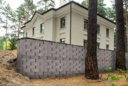 Подпорный блок декоративный 310х400х160 мм, серый