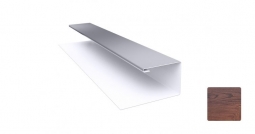 Планка завершающая сложная Первая Кровельная «Брус» (декоративно-полимерное покрытие) 2м дуб темный матовый