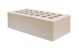 Кирпич лицевой керамический «Слоновая кость» «Дерево» пустотелый утолщенный