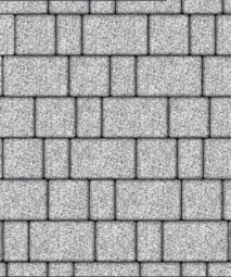 Тротуарная плитка Поревит Старый город Мрамор Бело-черный 60 мм 3 плиты