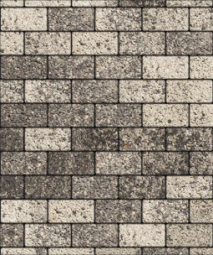 Тротуарная плитка Поревит Прямоугольник Гранит Антрацит 200х100х40 мм