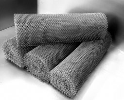 Сетка рабица d=2,5 мм, ячейка 40x40 мм, 1,5х10,0 м оцинкованная