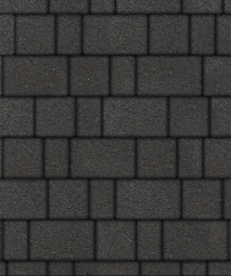 Тротуарная плитка Поревит Старый город Гранит Черный, 60 мм 3 плиты