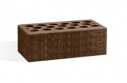 Кирпич лицевой керамический Шоколад «Бархат» пустотелый полуторный