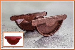 Заглушка желоба Nika D125 RAL3005 Красное вино