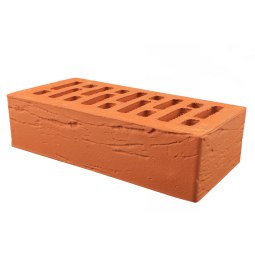 Кирпич лицевой керамический «Красный» «Рустик» пустотелый одинарный