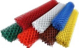 Сетка рабица d=2,8 мм, ячейка 40x40 мм, 1,0x10,0 м с полимерным покрытием