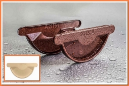 Заглушка желоба Nika D125 RAL1015 Светлая слоновая кость