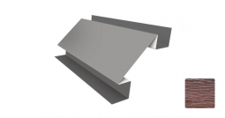 Угол внутренний сложный Первая Кровельная «Брус» 75х75 (декоративно-полимерное покрытие) 3м дуб темный 3D