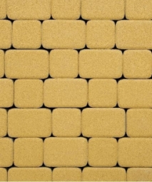 Тротуарная плитка Поревит Классико Желтый 40 мм 2 камня