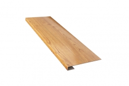 Планка завершающая Первая Кровельная 65х15 (декоративно-полимерное покрытие) 2м под темное дерево