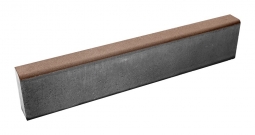 Бордюр тротуарный Берит Коричневый 1000х80х200 на сером цементе