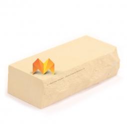 Кирпич силикатный лицевой «Желтый» рустированный полнотелый одинарный М-175 (Ложковый)