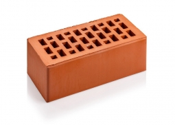 Кирпич лицевой керамический Красный пустотелый полуторный пустотность 38%