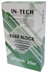 Клей для газоблока и пеноблока IN-TECK BLOCK 25кг