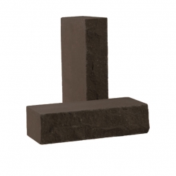 Кирпич лицевой силикатный «Ультракоричневый» полнотелый утолщенный колотый