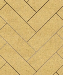 Тротуарная плитка Поревит Паркет Гранит Желтый 80 мм 600х200