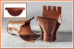 Воронка выпускная Nika D125/100 RAL8004 Медно-коричневый