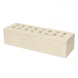 Кирпич клинкерный Белый «Венеция» «Береста» пустотелый Евро одинарный