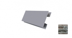 Планка стыковочная сложная Первая Кровельная «Брус» 75 (декоративно-полимерное покрытие) 3м сланец