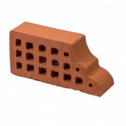 Кирпич фасонный керамический «Абрикос» пустотелый одинарный карнизный