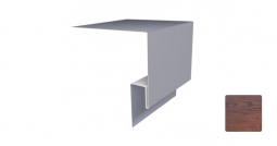 Планка откосная сложная Первая Кровельная «Брус» 75х100 (декоративно-полимерное покрытие) 3м дуб темный матовый