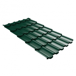 Металлочерепица Kvinta Plus 3D Зеленый мох RAL 6005