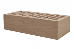 Кирпич лицевой керамический Мокко «Кора дуба» пустотелый одинарный