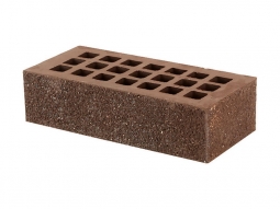 Кирпич лицевой керамический «Темно-коричневый» «Пена Азмаз» торкретированный пустотелый одинарный