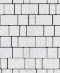 Тротуарная плитка Поревит Старый город  Мрамор Белый 60 мм 3 плиты