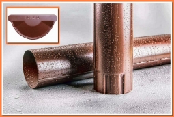 Труба водосточная Nika D100 RAL8017 Шоколад