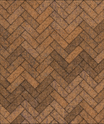 Тротуарная плитка Поревит Паркет Гранит Арабская ночь 60 мм 180х60 мм