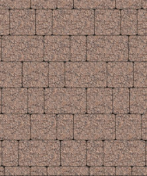 Тротуарная плитка Поревит Старый город Гранит Светло-коричневый с черным 60 мм 3 плиты