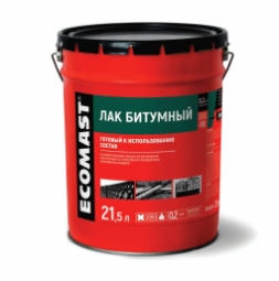 Лак битумный Ecomast металлическое ведро 0,5 л