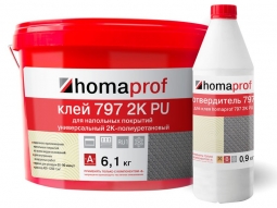 Клей Homakoll 797 2К PU для наружних и внутренних работ,морозостойкий 7 кг