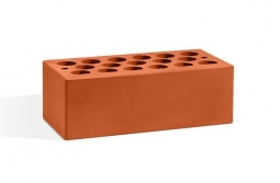 Кирпич лицевой керамический Красный пустотелый полуторный пустотность 36%