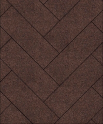 Тротуарная плитка Поревит Паркет Коричневый 80 мм 600х200