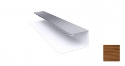 Планка завершающая сложная Первая Кровельная «Брус» (декоративно-полимерное покрытие) 3м под дуб 3D