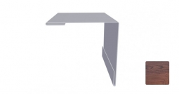 Угол наружный Первая Кровельная 75х75 (декоративно-полимерное покрытие) 3м дуб темный матовый