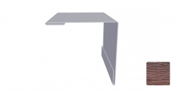 Угол наружный Первая Кровельная 75х75 (декоративно-полимерное покрытие) 2м дуб темный 3D