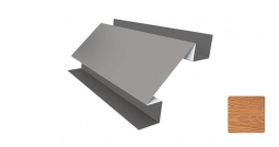 Угол внутренний сложный Первая Кровельная «Брус» 75х75 (декоративно-полимерное покрытие) 2м золотой орех