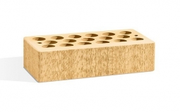 Кирпич лицевой керамический Солома «Бархат» пустотелый одинарный