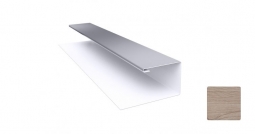 Планка завершающая сложная Первая Кровельная «Брус» (декоративно-полимерное покрытие) 3м светлый орех