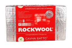 Базальтовый утеплитель Rockwool Сауна Баттс 1000х600х50 мм / 8 пл.